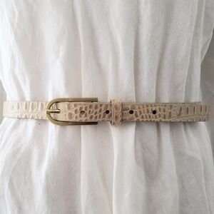 BCBG MaxAzria | NWOT Alligator-print Leather Belt